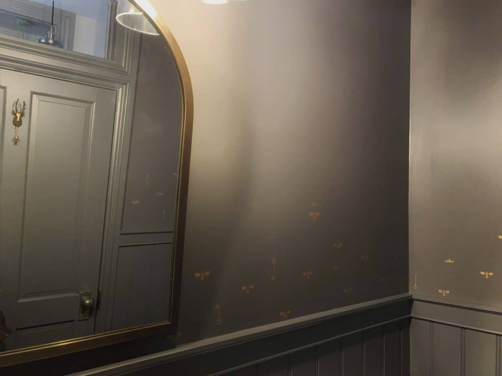 Bespoke Colours created especially for client's Powder Room in Soft Sheen on walls, oil eggshell on woodwork