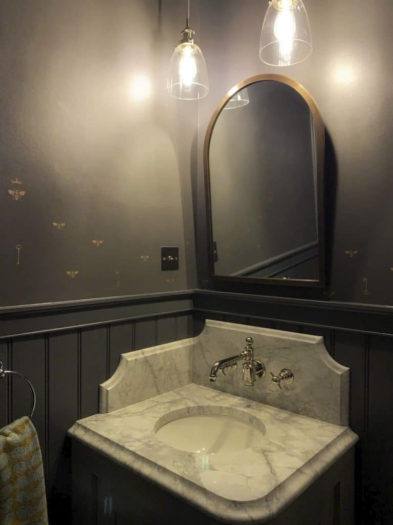 Bespoke Colours created especially for client's Powder Room in Soft Sheen on walls, oil eggshell on woodwork