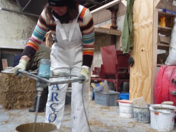 Strawbale Course paint mixing
