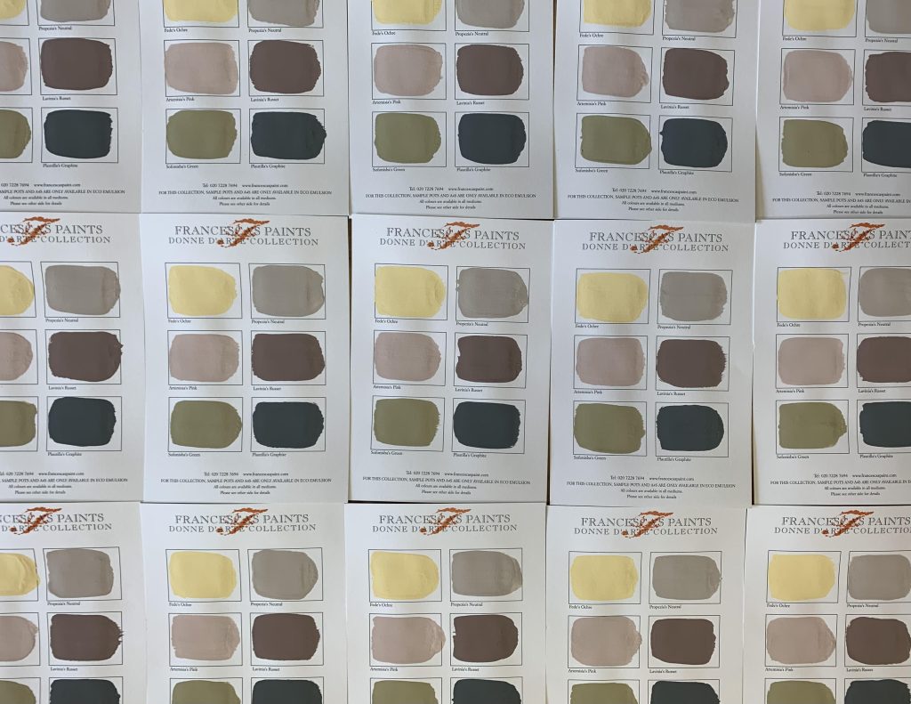 Our lovely colour charts of the Donne D'Arte Collection